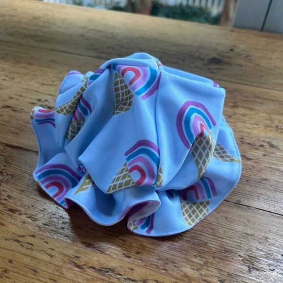 NWT Tea Collection 2- 4 M Reversible Baby Sun Hat Striped Ice Cream Cones UPF 40 - Picture 5 of 8